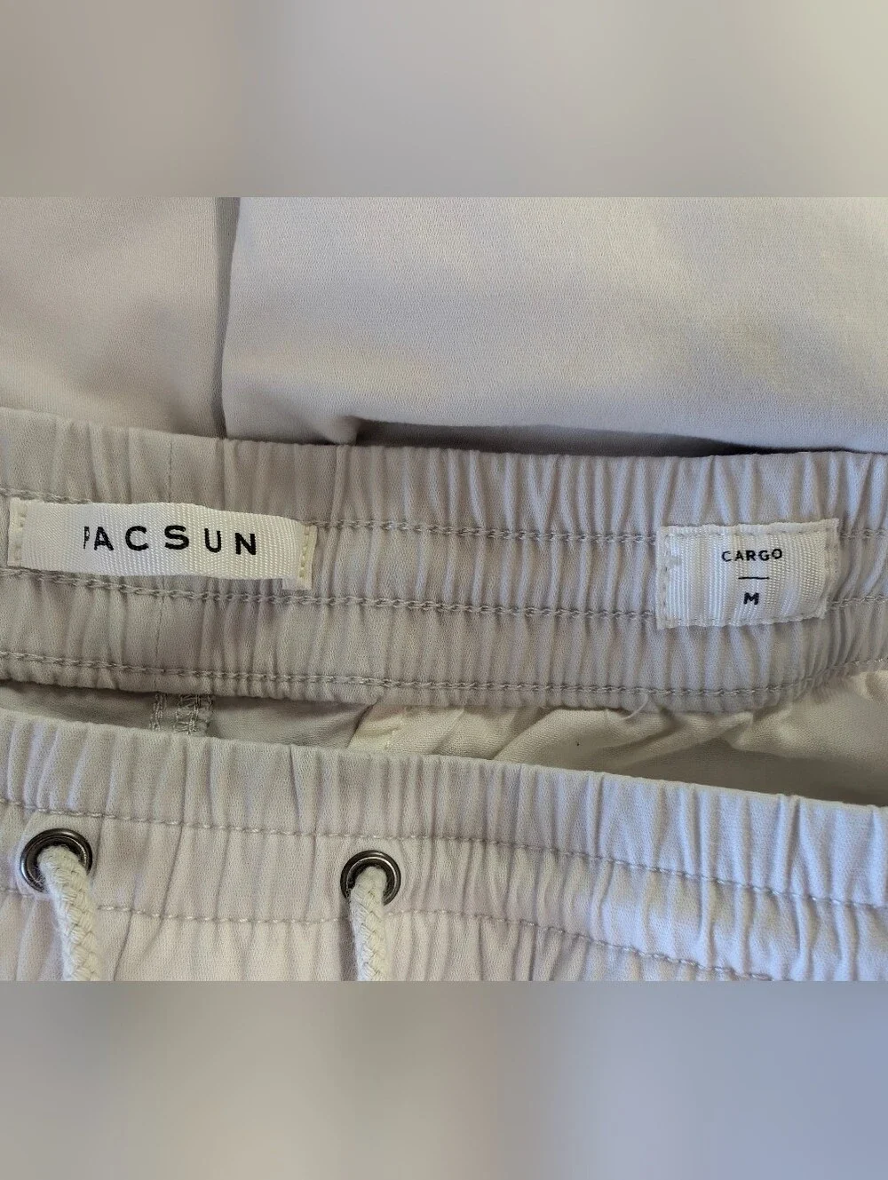 PacSun Men's Light Beige Utility Cargo Pants Size M